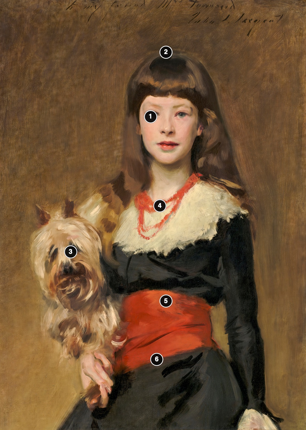 Annotated details from Miss Beatrice Townsend